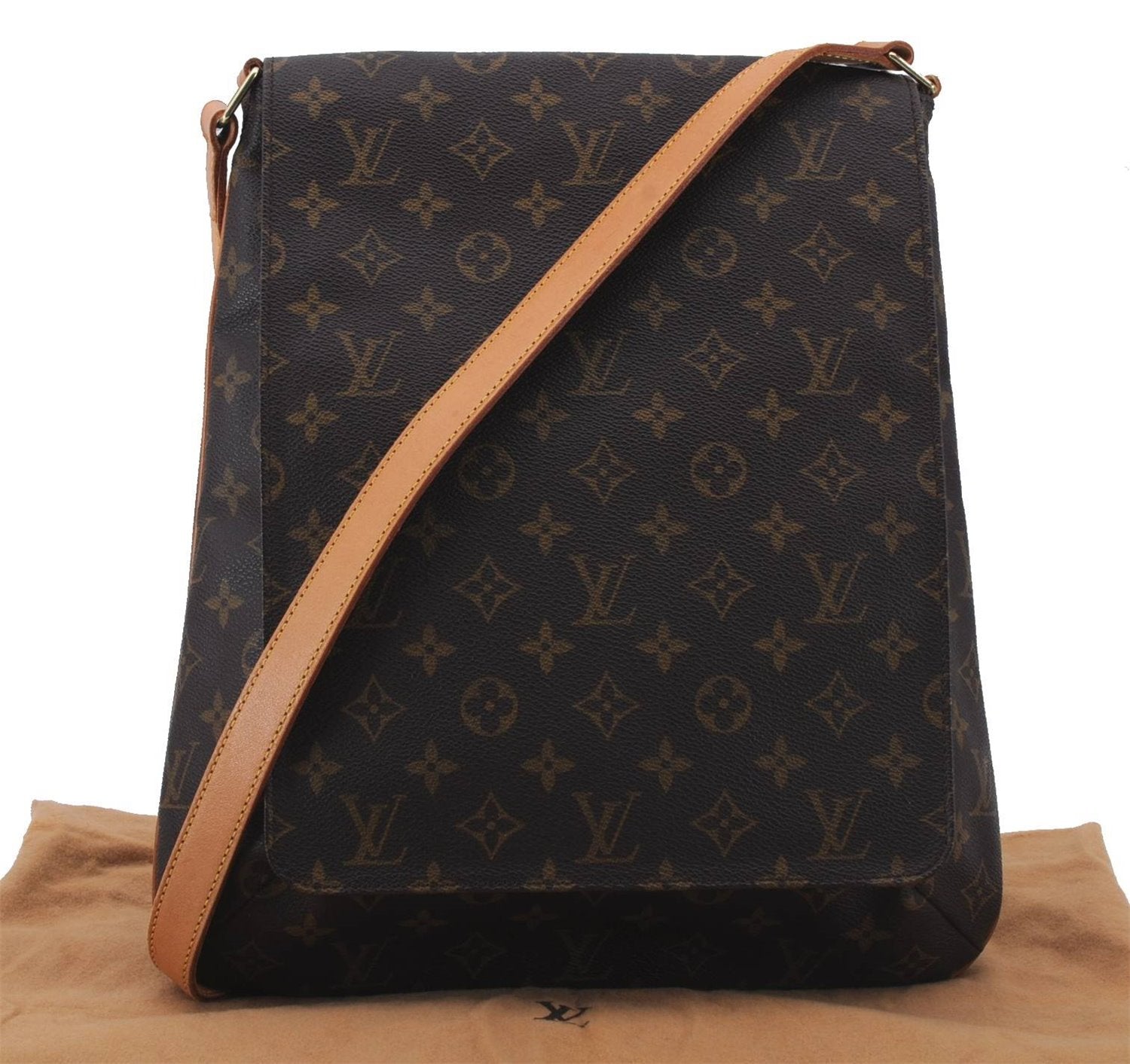 Authentic Louis Vuitton Monogram Musette Shoulder Cross Body Bag M51256 LV 3001D