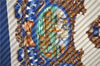 Authentic HERMES Pleats Scarf "L'ENTENTE CORDIALE" Silk Blue 3001E