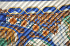 Authentic HERMES Pleats Scarf "L'ENTENTE CORDIALE" Silk Blue 3001E