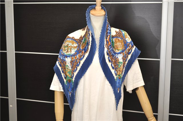 Authentic HERMES Pleats Scarf 