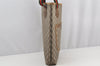 Authentic GUCCI Web Sherry Line GG Plus Tote Bag PVC Leather Brown 3001I