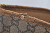Authentic GUCCI Web Sherry Line GG Plus Tote Bag PVC Leather Brown 3001I