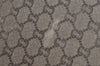 Authentic GUCCI Web Sherry Line GG Plus Tote Bag PVC Leather Brown 3001I
