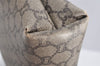 Authentic GUCCI Web Sherry Line GG Plus Tote Bag PVC Leather Brown 3001I