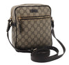 Authentic GUCCI Shoulder Cross Body Bag GG PVC Leather 233268 Brown 3002F
