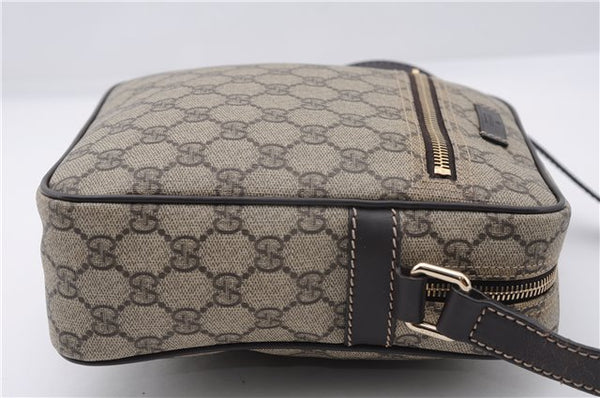Authentic GUCCI Shoulder Cross Body Bag GG PVC Leather 233268 Brown 3002F