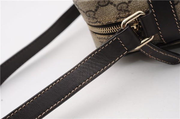 Authentic GUCCI Shoulder Cross Body Bag GG PVC Leather 233268 Brown 3002F