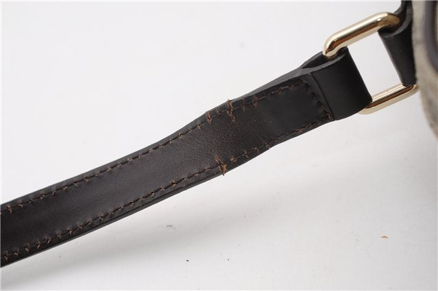 Authentic GUCCI Shoulder Cross Body Bag GG PVC Leather 233268 Brown 3002F