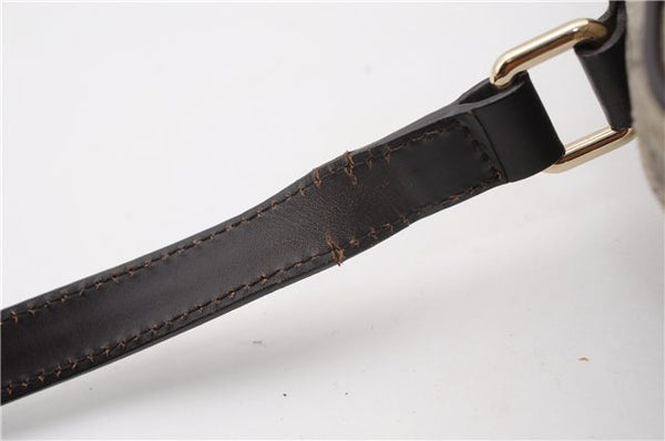 Authentic GUCCI Shoulder Cross Body Bag GG PVC Leather 233268 Brown 3002F