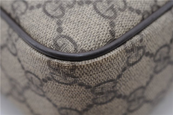 Authentic GUCCI Shoulder Cross Body Bag GG PVC Leather 233268 Brown 3002F