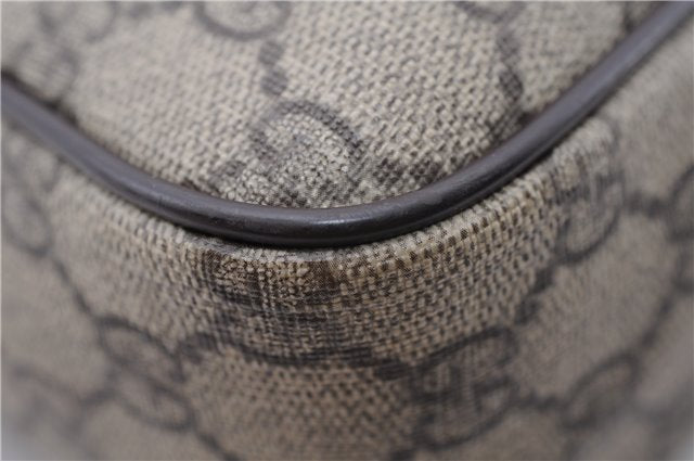 Authentic GUCCI Shoulder Cross Body Bag GG PVC Leather 233268 Brown 3002F