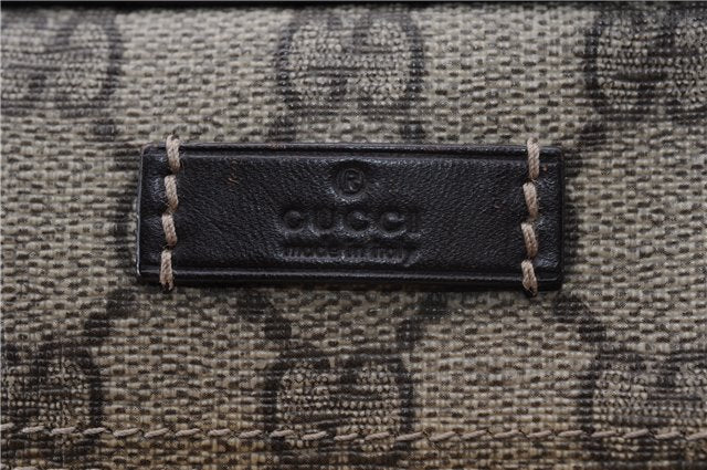 Authentic GUCCI Shoulder Cross Body Bag GG PVC Leather 233268 Brown 3002F