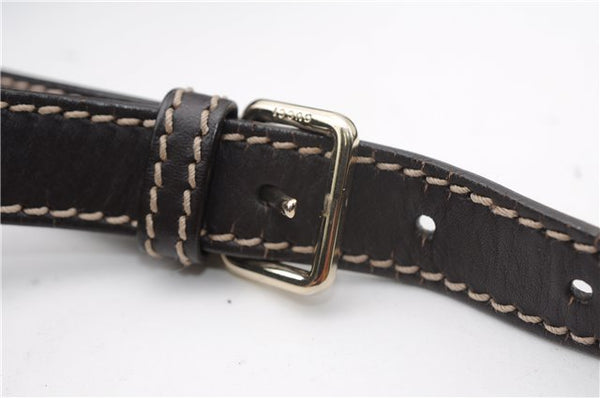 Authentic GUCCI Shoulder Cross Body Bag GG PVC Leather 233268 Brown 3002F