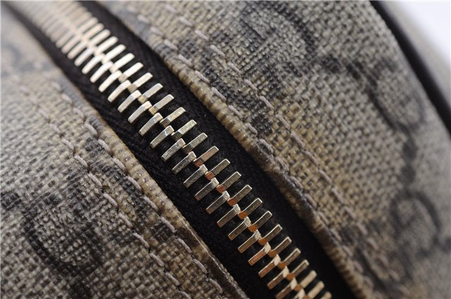 Authentic GUCCI Shoulder Cross Body Bag GG PVC Leather 233268 Brown 3002F