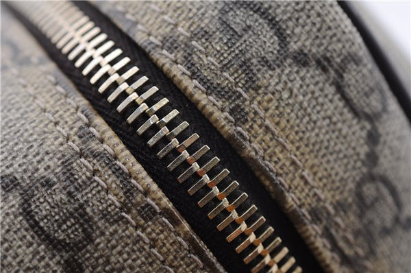 Authentic GUCCI Shoulder Cross Body Bag GG PVC Leather 233268 Brown 3002F