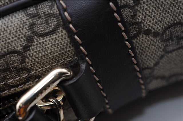 Authentic GUCCI Shoulder Cross Body Bag GG PVC Leather 233268 Brown 3002F