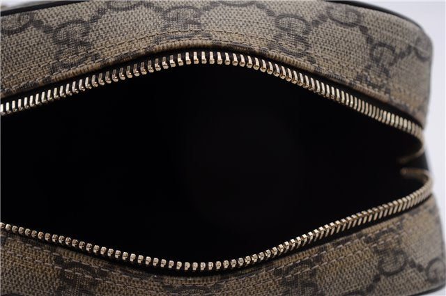 Authentic GUCCI Shoulder Cross Body Bag GG PVC Leather 233268 Brown 3002F