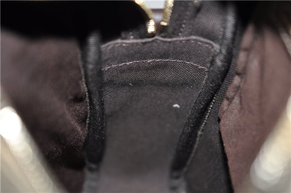 Authentic GUCCI Shoulder Cross Body Bag GG PVC Leather 233268 Brown 3002F