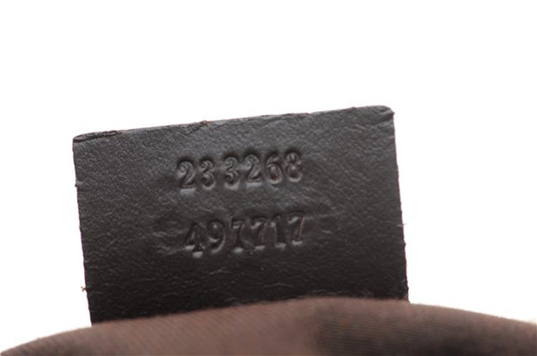 Authentic GUCCI Shoulder Cross Body Bag GG PVC Leather 233268 Brown 3002F