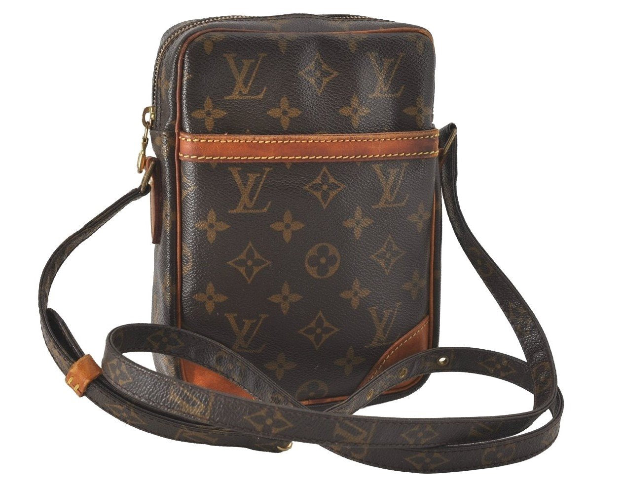 Authentic Louis Vuitton Monogram Danube Shoulder Cross Body Bag M45266 LV 3002I