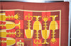 Authentic HERMES Carre 90 Scarf Crown Motif Silk Brown 3003E