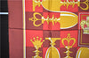 Authentic HERMES Carre 90 Scarf Crown Motif Silk Brown 3003E