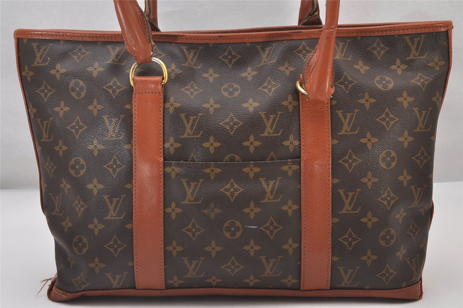 Auth Louis Vuitton Monogram Sac Weekend PM Vintage Tote Hand Bag M42425 LV 3003I