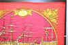 Authentic HERMES Carre 90 Scarf "MARINE ET CAVALERIE" Silk Red 3004D
