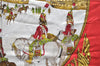 Authentic HERMES Carre 90 Scarf "MARINE ET CAVALERIE" Silk Red 3004D