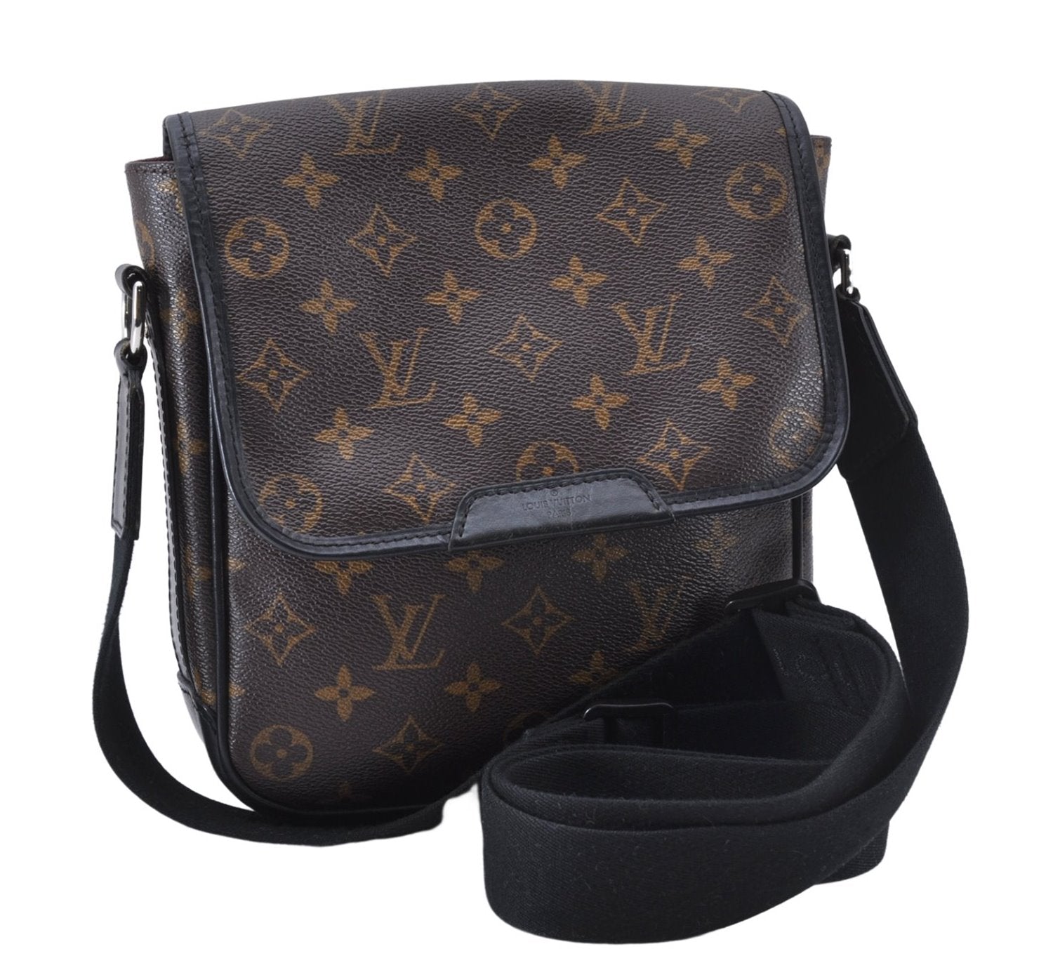 Auth Louis Vuitton Monogram Macassar Bass PM Shoulder Cross Bag M56717 LV 3004F