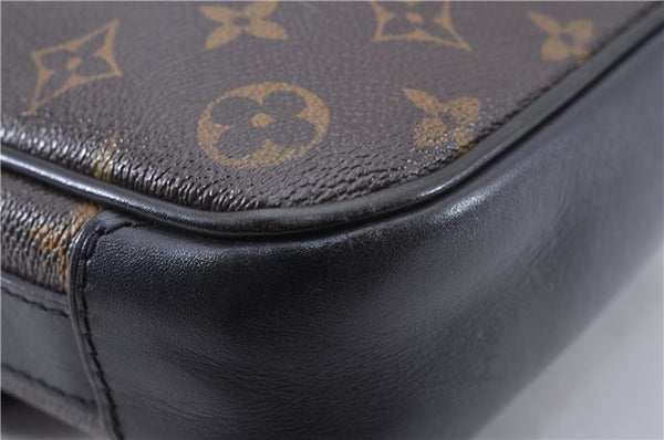 Auth Louis Vuitton Monogram Macassar Bass PM Shoulder Cross Bag M56717 LV 3004F
