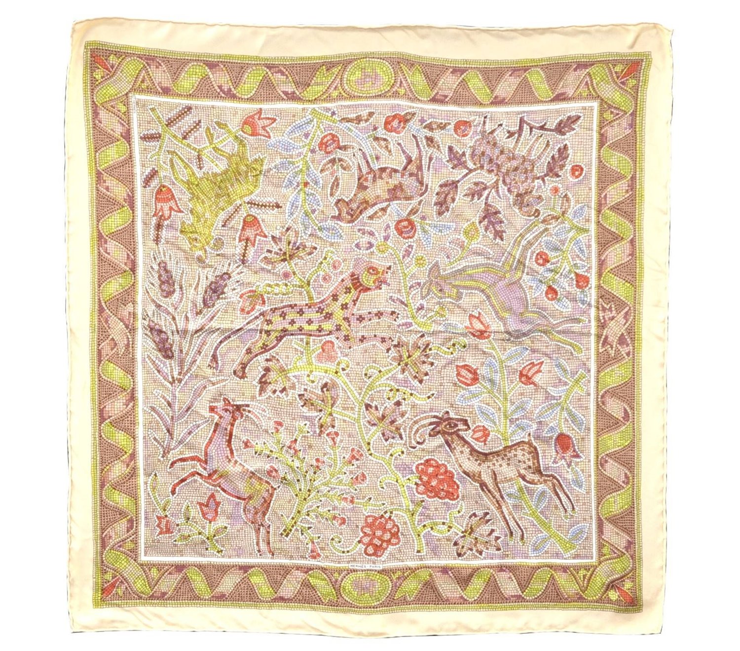 Authentic HERMES Petit Carre 40 Scarf Handkerchief 