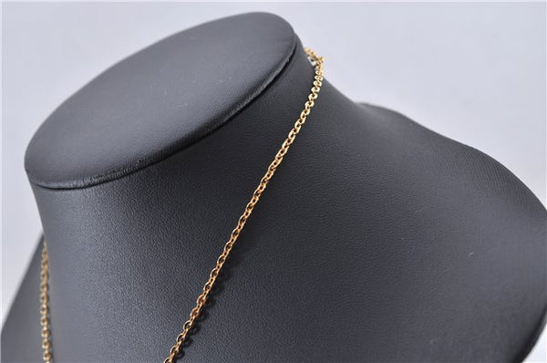 Authentic Christian Dior Gold Tone Chain Pendant Necklace CD 3005F