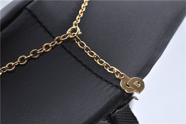 Authentic Christian Dior Gold Tone Chain Pendant Necklace CD 3005F