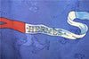 Authentic HERMES Carre 90 Scarf "LE GEOGRAPHE" Silk Blue 3006E