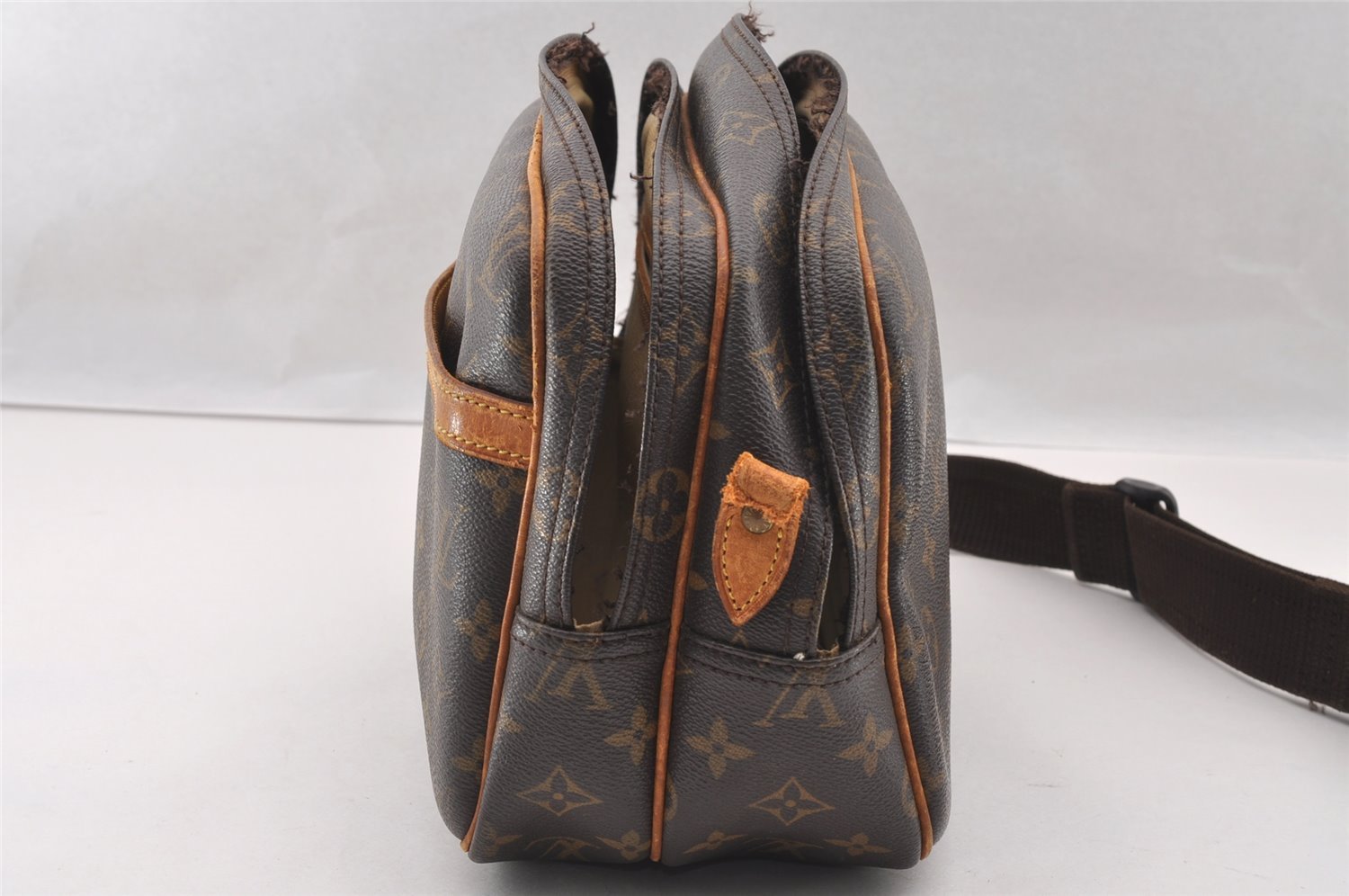 Authentic Louis Vuitton Monogram Reporter PM Shoulder Bag M45254 Junk 3006I