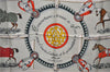 Authentic HERMES Carre 90 Scarf "Couvertures et Tenues du Jour" Silk Gray 3007E