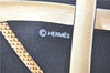 Authentic HERMES Carre 90 Scarf "CANNES & POMMEAUX" Silk Black Box 3009D