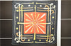 Authentic HERMES Carre 90 Scarf "CANNES & POMMEAUX" Silk Black Box 3009D