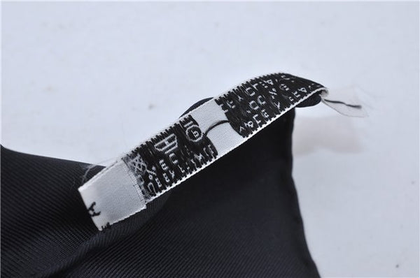 Authentic HERMES Carre 90 Scarf "CANNES & POMMEAUX" Silk Black Box 3009D