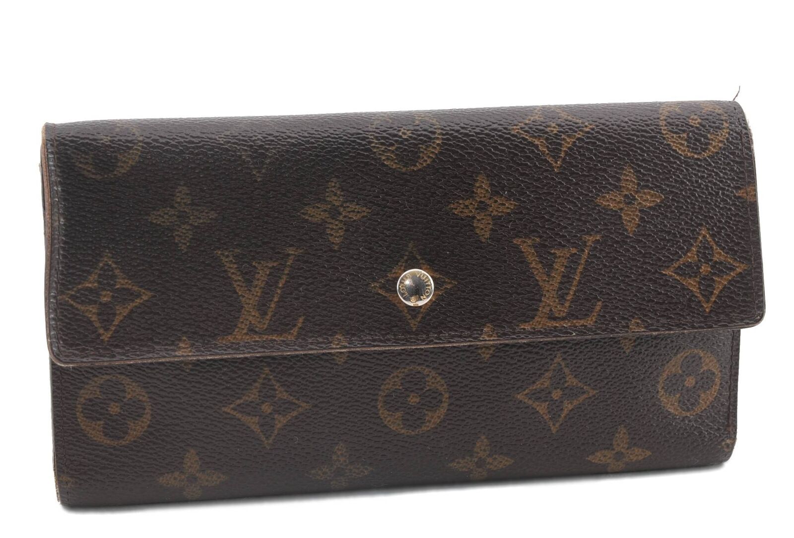 Auth Louis Vuitton Monogram Portefeuille International Wallet M61217 LV 3012C