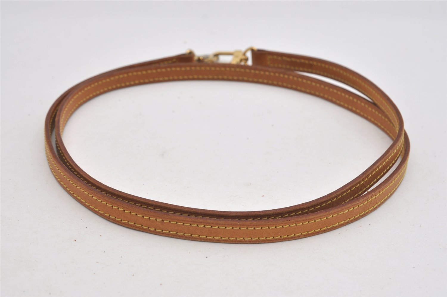 Authentic Louis Vuitton Leather Shoulder Strap Beige 48