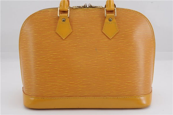 Authentic Louis Vuitton Epi Alma PM Hand Bag Yellow M52149 LV 3016F
