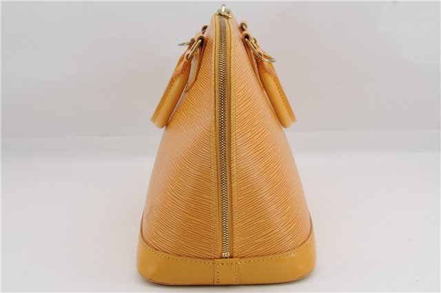 Authentic Louis Vuitton Epi Alma PM Hand Bag Yellow M52149 LV 3016F