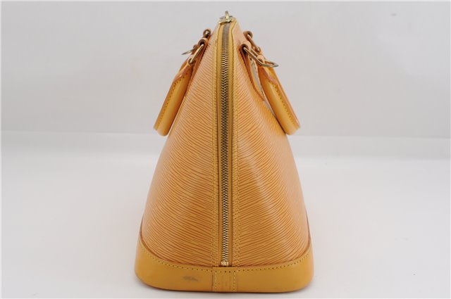 Authentic Louis Vuitton Epi Alma PM Hand Bag Yellow M52149 LV 3016F
