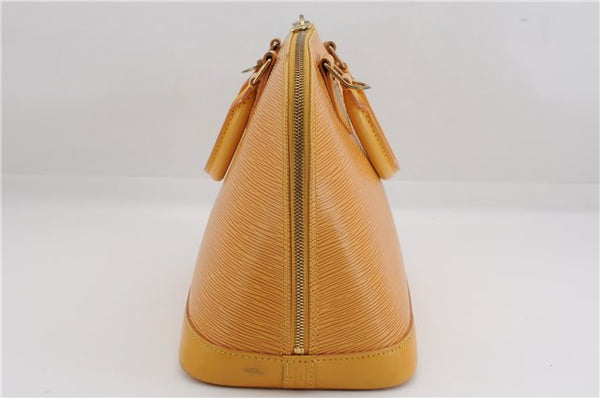 Authentic Louis Vuitton Epi Alma PM Hand Bag Yellow M52149 LV 3016F
