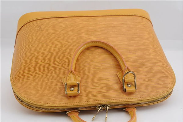 Authentic Louis Vuitton Epi Alma PM Hand Bag Yellow M52149 LV 3016F