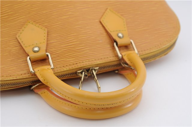 Authentic Louis Vuitton Epi Alma PM Hand Bag Yellow M52149 LV 3016F