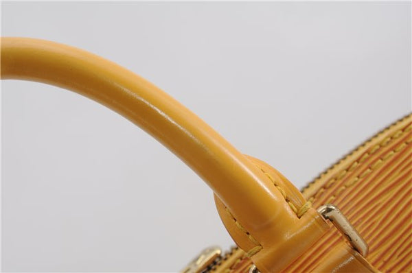 Authentic Louis Vuitton Epi Alma PM Hand Bag Yellow M52149 LV 3016F
