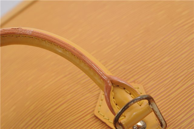 Authentic Louis Vuitton Epi Alma PM Hand Bag Yellow M52149 LV 3016F